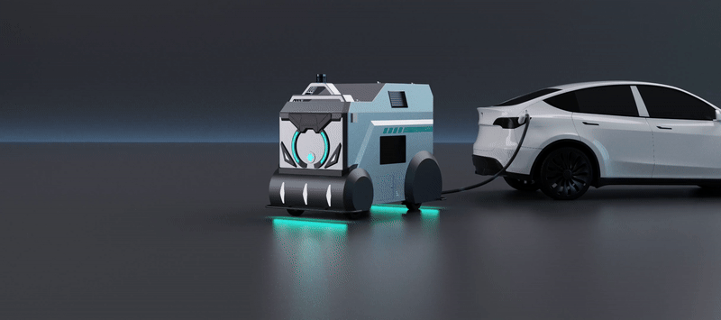 Intelligent Charging Robot Working Scene